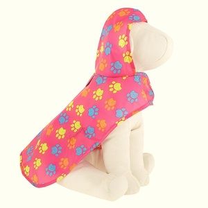 Pink Top Paw Raincoat for Dogs